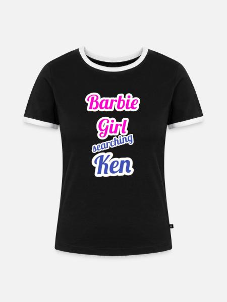Looking for1 - Frauen Kontrast-T-Shirt - Schwarz/Weiß