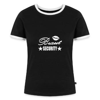 Junggesellinnenabschied - Frauen Kontrast-T-Shirt - Schwarz/Weiß - Vorne - Selfina (174cm)
