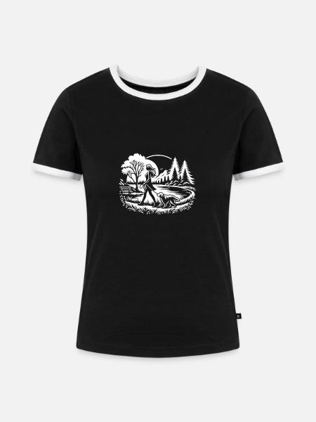 Gemeinsam Unterwegs - Frauen Kontrast-T-Shirt - Schwarz/Weiß