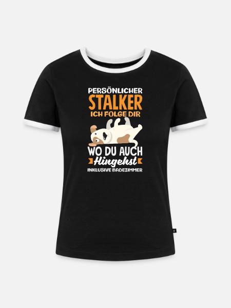 Lustiges Jack Russell Besitzer Geschenk - Frauen Kontrast-T-Shirt - Schwarz/Weiß
