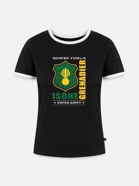 Grenadier - Frauen Kontrast-T-Shirt - Schwarz/Weiß