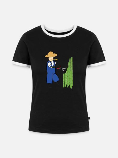 Gärtner - Frauen Kontrast-T-Shirt - Schwarz/Weiß