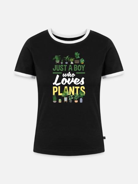 Garten- Und Pflanzenliebhaber Geschenke - Frauen Kontrast-T-Shirt - Schwarz/Weiß