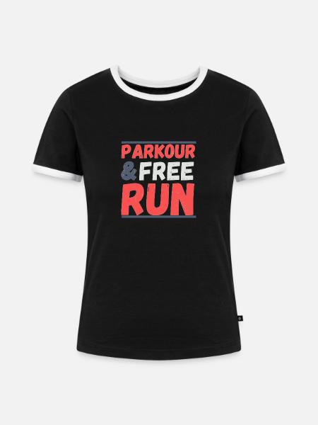 Parkour & FreeRun - Frauen Kontrast-T-Shirt - Schwarz/Weiß