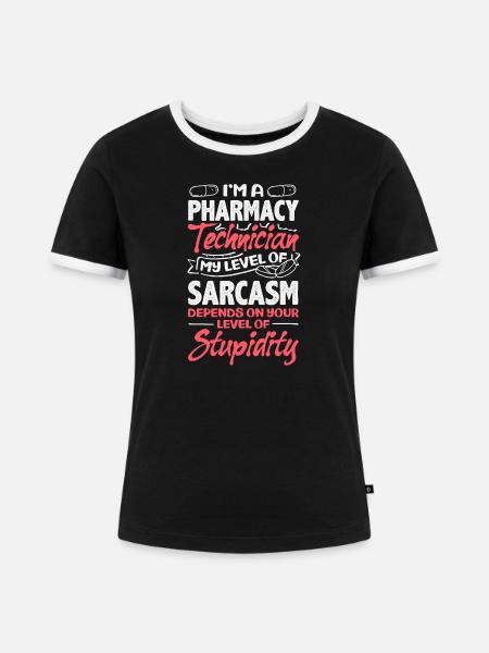 Apotheker Pharmazeutisch-technischer - Frauen Kontrast-T-Shirt - Schwarz/Weiß