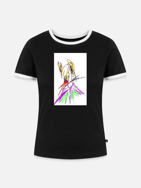 Geheimer Herr - Frauen Kontrast-T-Shirt - Schwarz/Weiß