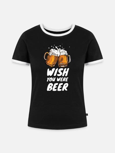 2 Bier-cooler JGA Spruch - Frauen Kontrast-T-Shirt - Schwarz/Weiß