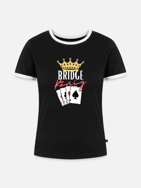 Bridge König - Frauen Kontrast-T-Shirt - Schwarz/Weiß