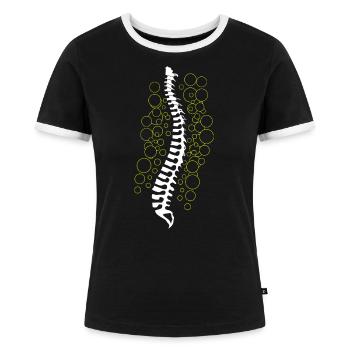 Physiotherapie Physiotherapeut Chiropraktik Chiro - Frauen Kontrast-T-Shirt - Schwarz/Weiß - Vorne - Selfina (174cm)