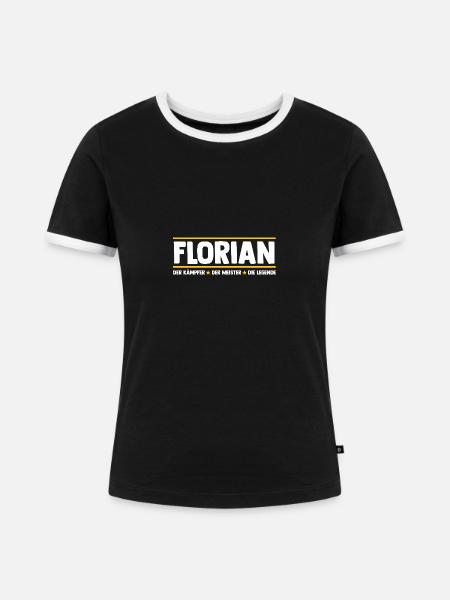 Florian - Frauen Kontrast-T-Shirt - Schwarz/Weiß