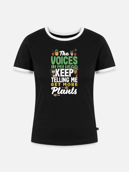 Garten- Und Pflanzenliebhaber Geschenke - Frauen Kontrast-T-Shirt - Schwarz/Weiß