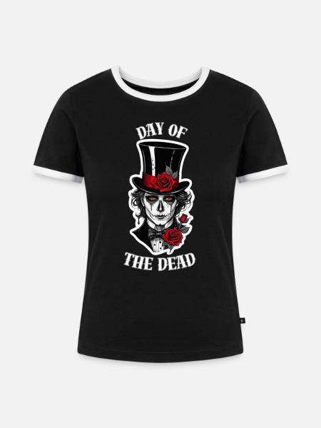 Gothic-Magier. - Frauen Kontrast-T-Shirt - Schwarz/Weiß