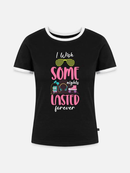 Party Party machen Abfeiern - Frauen Kontrast-T-Shirt - Schwarz/Weiß