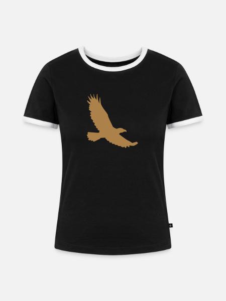 Adler - Frauen Kontrast-T-Shirt - Schwarz/Weiß