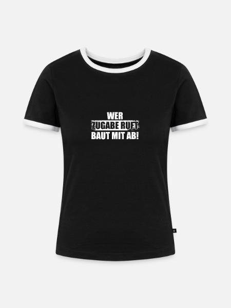 Zugabe Lichttechniker Light-Crew Lichttechnik - Frauen Kontrast-T-Shirt - Schwarz/Weiß