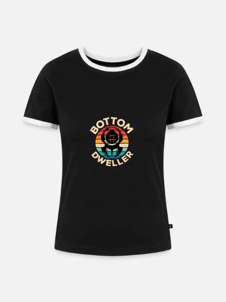 Bottom Dweller Berufstaucher Tieftauchen - Frauen Kontrast-T-Shirt - Schwarz/Weiß
