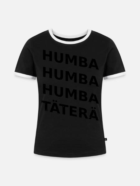 humba humba täterä vector - Frauen Kontrast-T-Shirt - Schwarz/Weiß