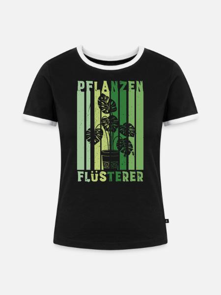 Gärtner,Landschaftsgärtner,Gartenarbeit - Frauen Kontrast-T-Shirt - Schwarz/Weiß