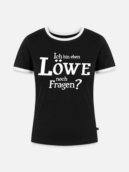 Sternzeichen Löwe - Frauen Kontrast-T-Shirt - Schwarz/Weiß