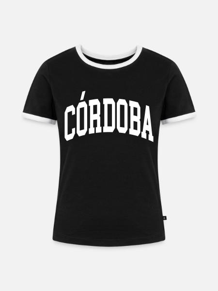 Córdoba - Frauen Kontrast-T-Shirt - Schwarz/Weiß