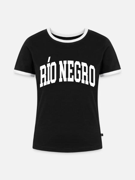 Río Negro - Frauen Kontrast-T-Shirt - Schwarz/Weiß