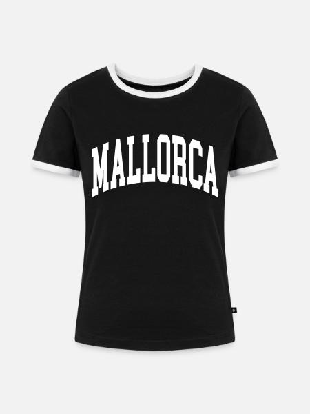 Mallorca - Frauen Kontrast-T-Shirt - Schwarz/Weiß