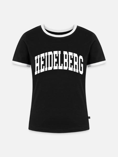 Heidelberg - Frauen Kontrast-T-Shirt - Schwarz/Weiß