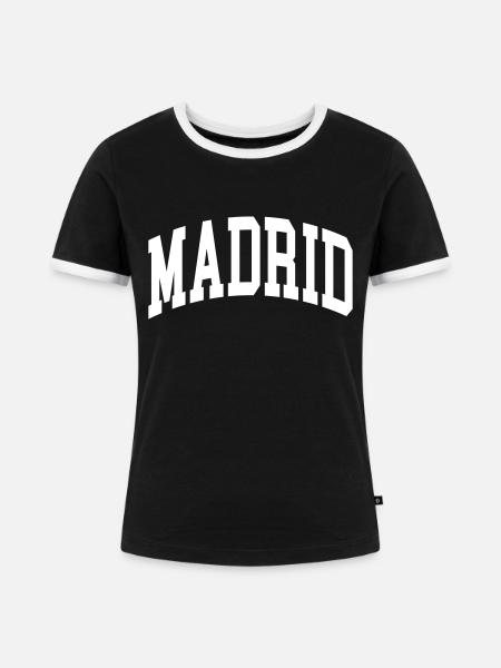 Madrid - Frauen Kontrast-T-Shirt - Schwarz/Weiß