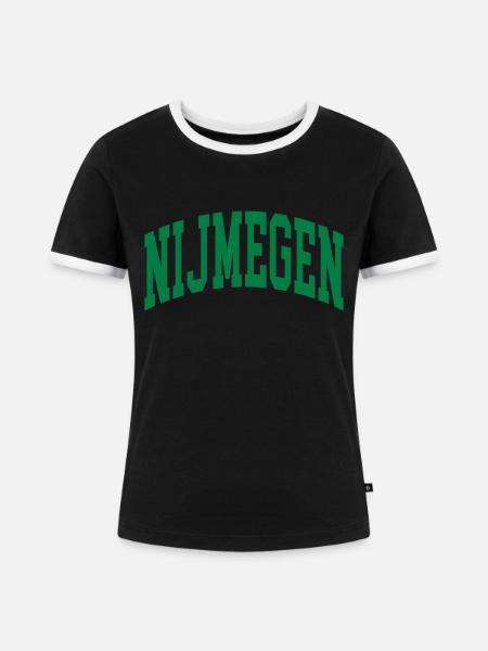 Nijmegen - Frauen Kontrast-T-Shirt - Schwarz/Weiß