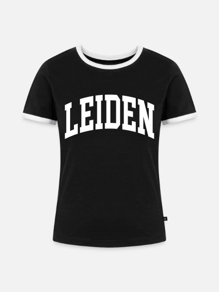 Leiden - Frauen Kontrast-T-Shirt - Schwarz/Weiß