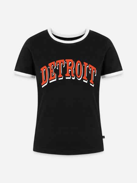 Detroit - Frauen Kontrast-T-Shirt - Schwarz/Weiß