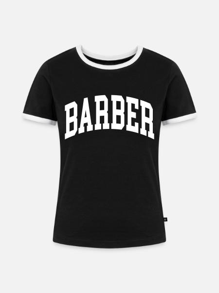 Barber - Frauen Kontrast-T-Shirt - Schwarz/Weiß