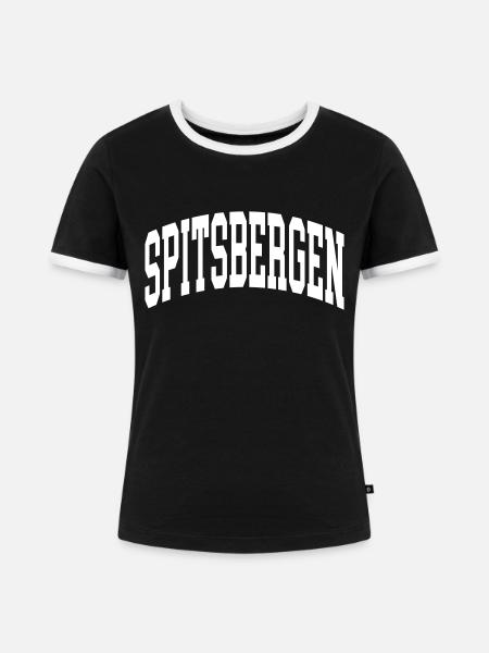 Spitsbergen - Frauen Kontrast-T-Shirt - Schwarz/Weiß