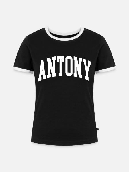 Antony - Frauen Kontrast-T-Shirt - Schwarz/Weiß