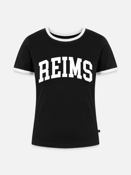Reims - Frauen Kontrast-T-Shirt - Schwarz/Weiß