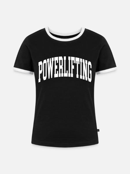 Powerlifting - Frauen Kontrast-T-Shirt - Schwarz/Weiß