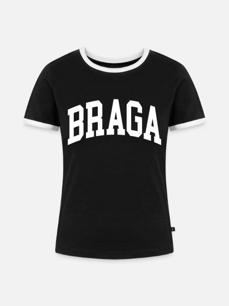 Braga - Frauen Kontrast-T-Shirt - Schwarz/Weiß