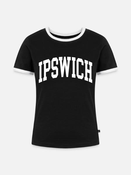 Ipswich - Frauen Kontrast-T-Shirt - Schwarz/Weiß