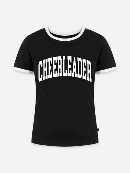 Cheerleader - Frauen Kontrast-T-Shirt - Schwarz/Weiß