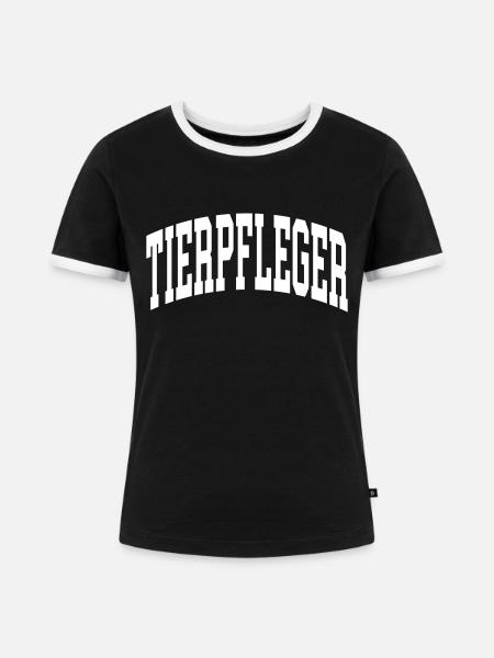 Tierpfleger - Frauen Kontrast-T-Shirt - Schwarz/Weiß