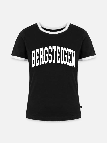 Bergsteigen - Frauen Kontrast-T-Shirt - Schwarz/Weiß