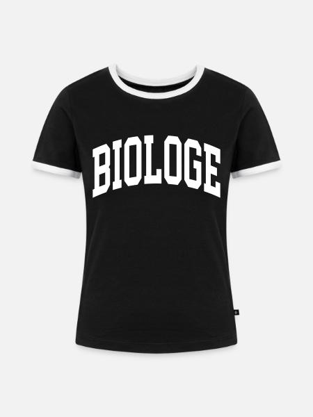 Biologe - Frauen Kontrast-T-Shirt - Schwarz/Weiß