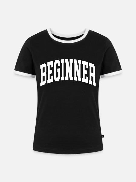 Beginner - Frauen Kontrast-T-Shirt - Schwarz/Weiß