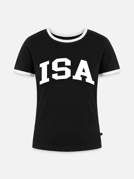 Isa - Frauen Kontrast-T-Shirt - Schwarz/Weiß
