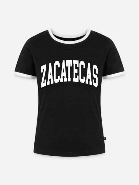 Zacatecas - Frauen Kontrast-T-Shirt - Schwarz/Weiß