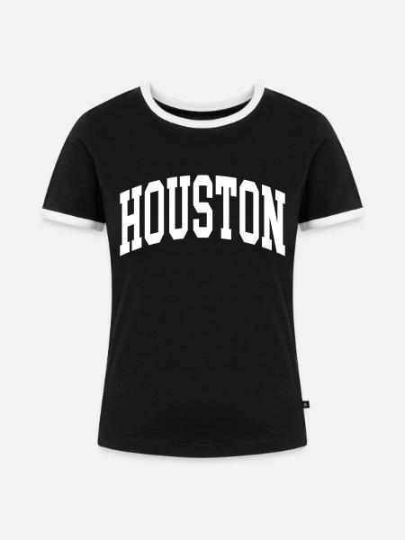 Houston - Frauen Kontrast-T-Shirt - Schwarz/Weiß
