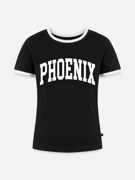 Phoenix - Frauen Kontrast-T-Shirt - Schwarz/Weiß
