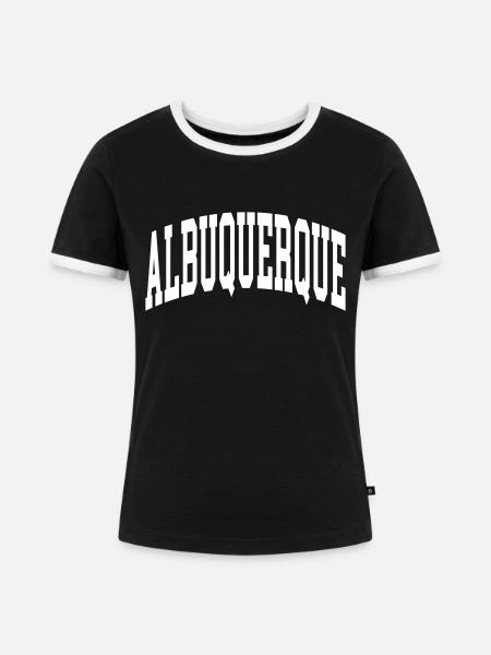 Albuquerque - Frauen Kontrast-T-Shirt - Schwarz/Weiß