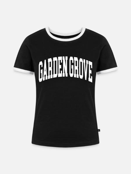 Garden Grove - Frauen Kontrast-T-Shirt - Schwarz/Weiß