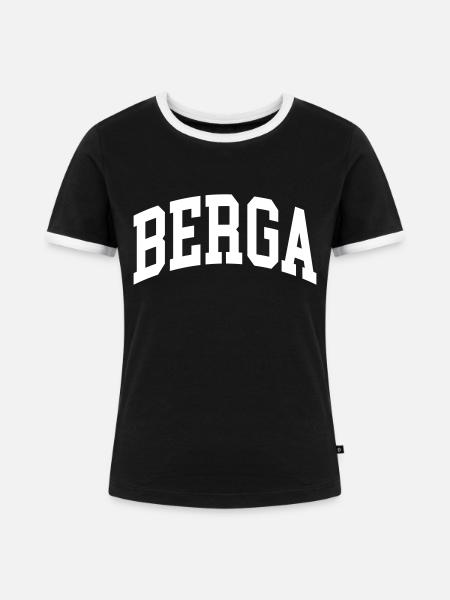 Berga - Frauen Kontrast-T-Shirt - Schwarz/Weiß